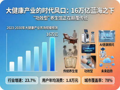 大健康产业的时代风口：16万亿蓝海之下，“功效型”养生馆正在颠覆传统